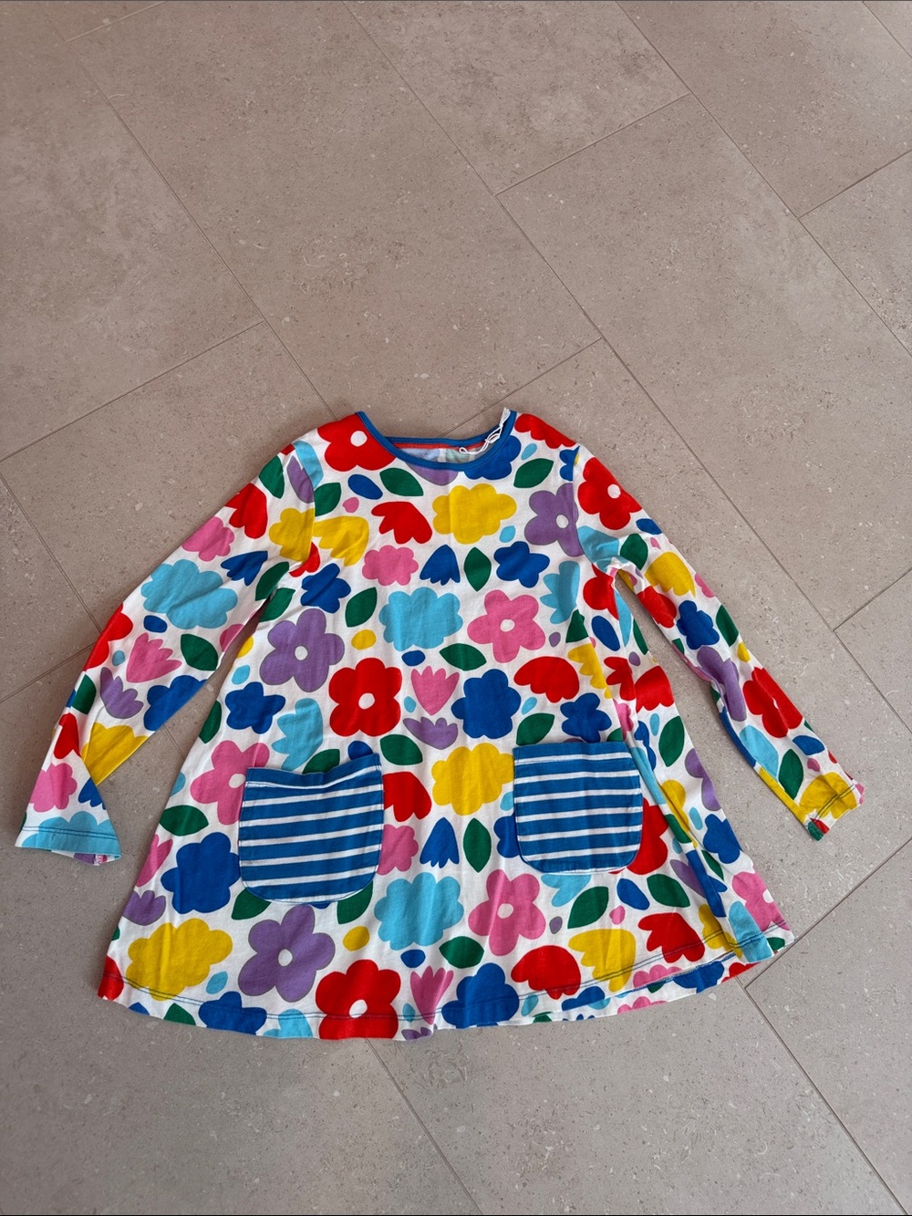 Mini Boden Multicolor Floral Long Sleeve Tee